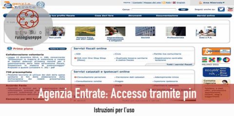 Agenzia entrate pin