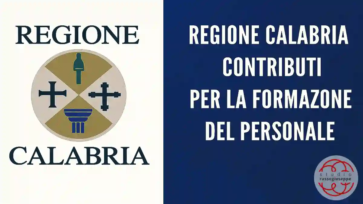 Regione Calabria - contributi per la formazione del personale