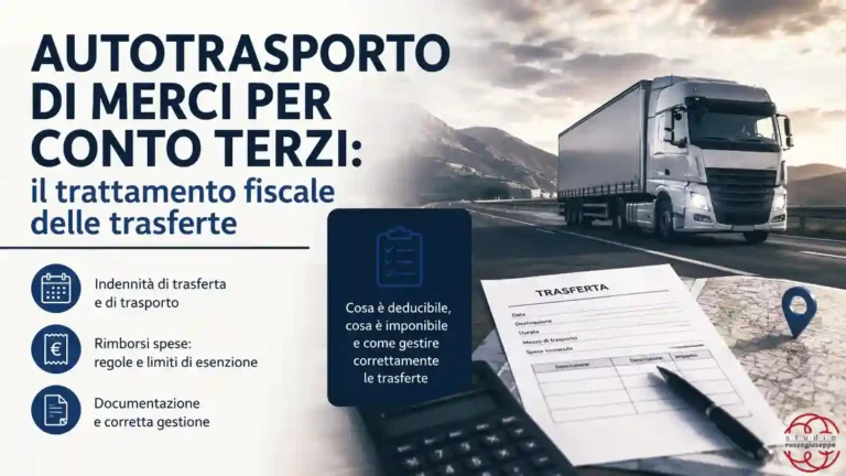 Autotrasporto di merci conto terzi trattamento fiscale trasferte studiorussogiuseppe