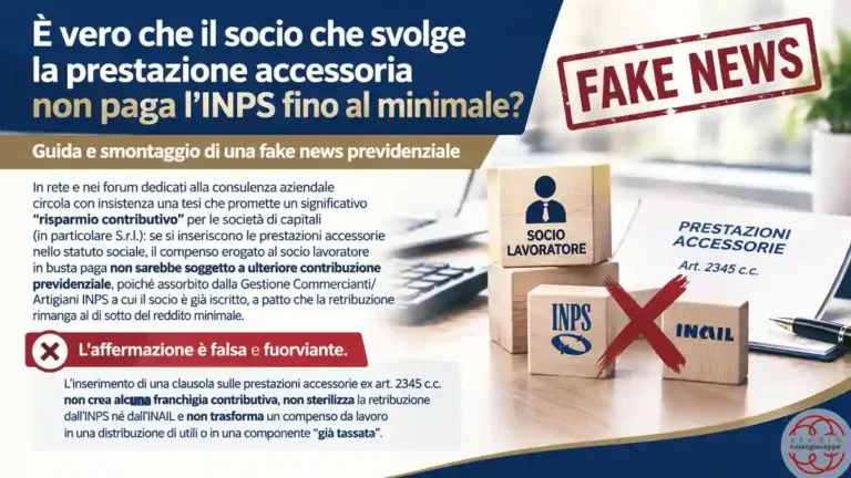 Prestazione accessoria, smontiamo una fake news